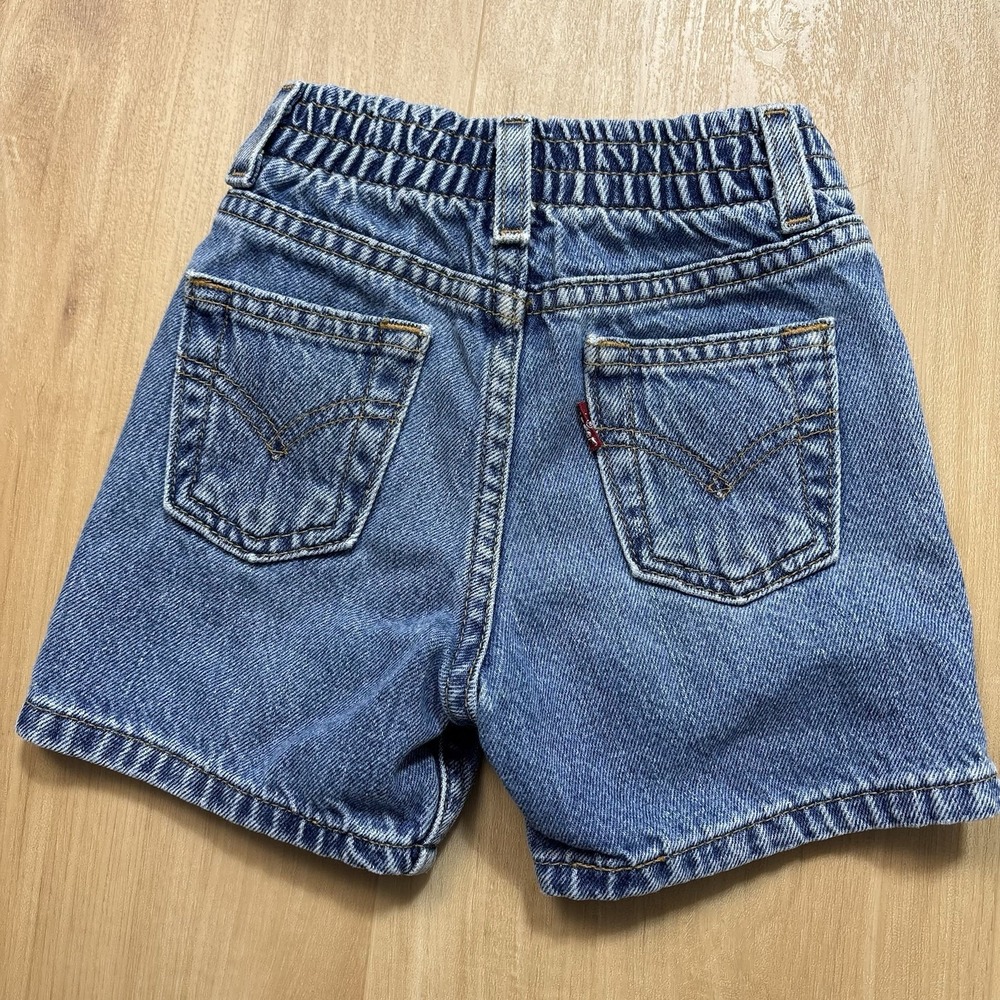 Y2K Levi Jean Shorts 24 Month Jorts 2000's Baby Black Wing Tag